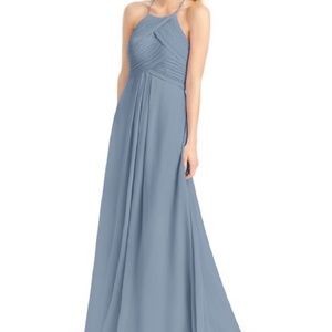 Blue floor length gown